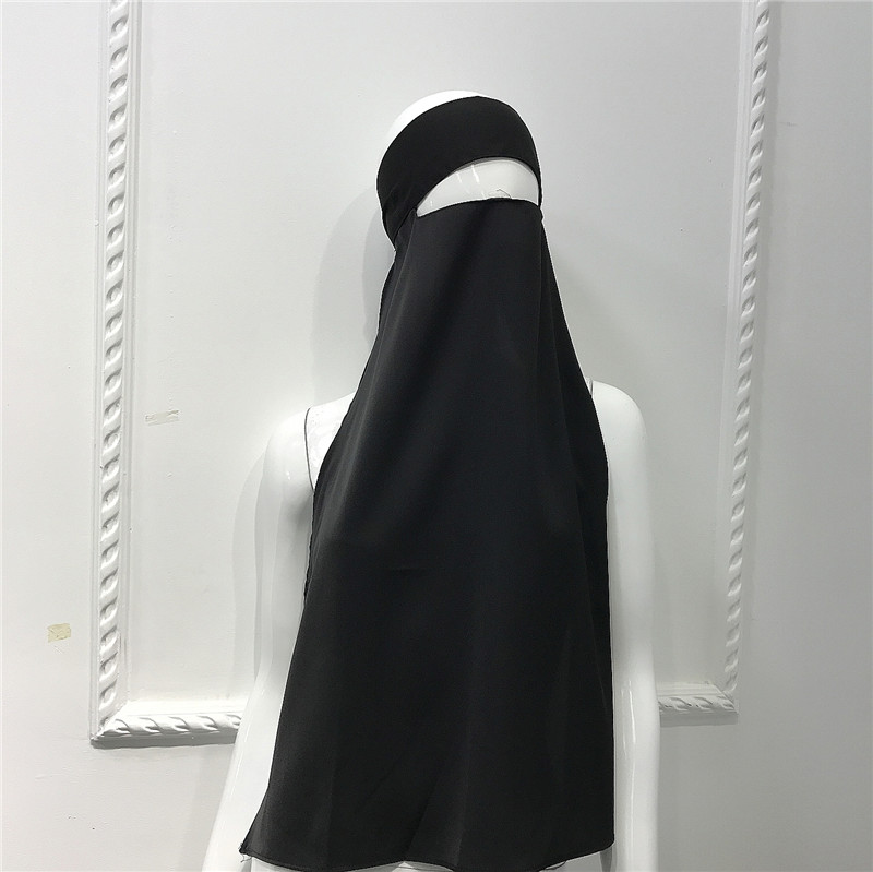Latest Islamic scarf for women stylish solid color face cover  muslim Hijab wholesale islamic clothing