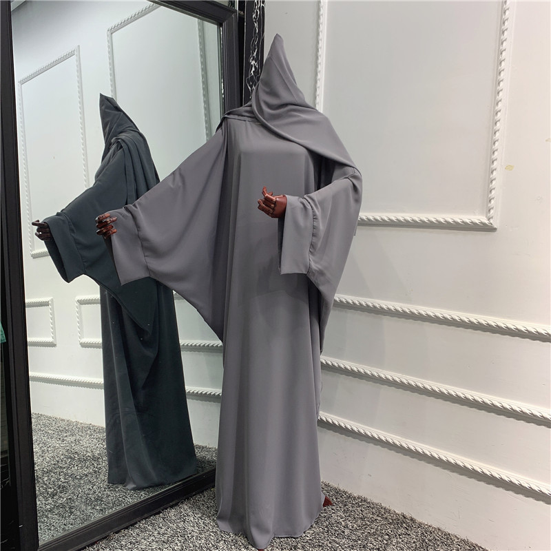 2021 Islamic Plus size Muslim Kimono prayer abaya High Quality Muslim abaya with hijiabs middle east plus size islamic clothing