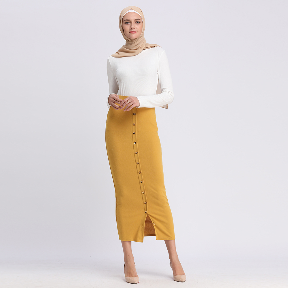 Loriya fashion button tight hips women half skirts