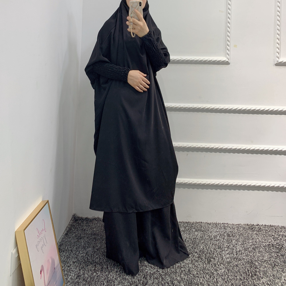 Latest Middle East Islamic Clothing Plus Size Dubai Thobe Big Full Head Cover Khimar Prayer Abaya Islamic Dress