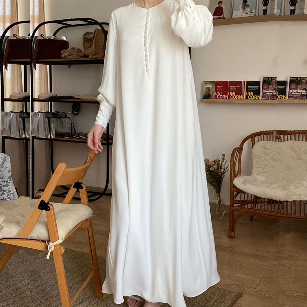 Stylish Islamic Clothing Evening Dress for Party Long Sleeve Pleated Islamic Dress