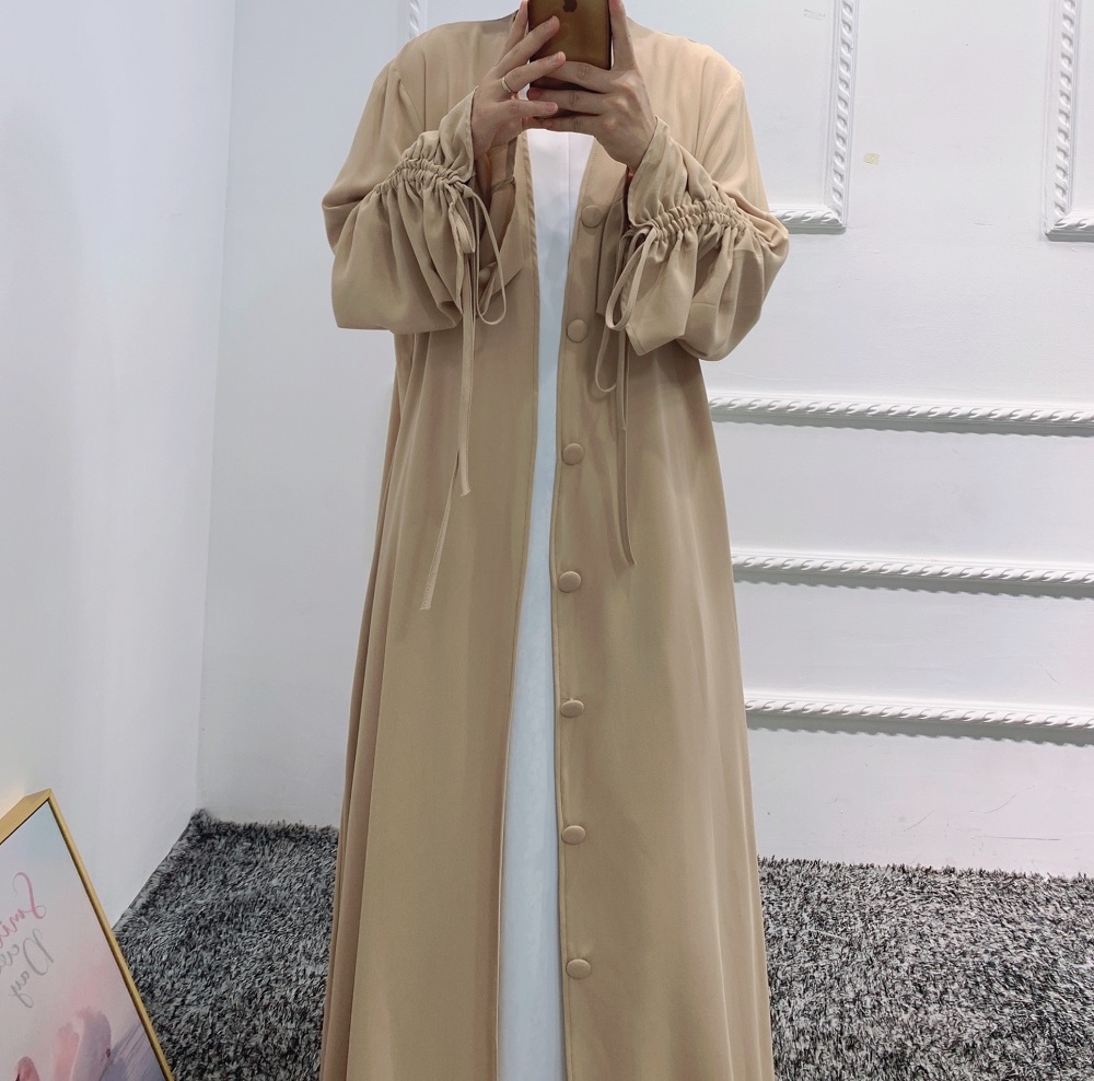 Ramadan EID Women Burka Abaya Turkey bunch sleeves Muslim hijab dress Islamic clothing