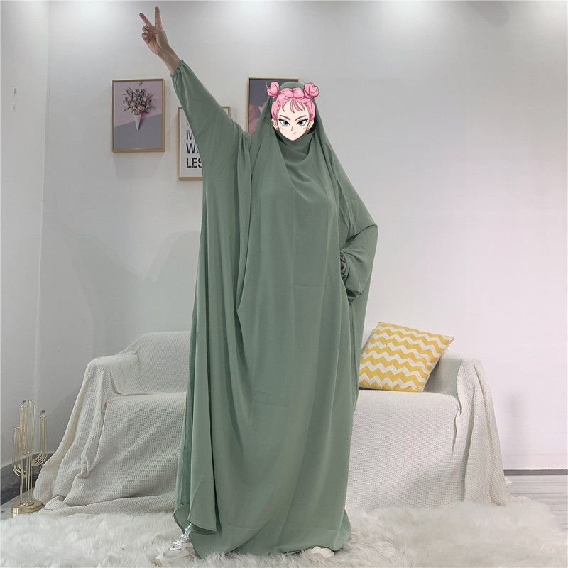 Muslim Prayer Abaya with hijab Islamic Prayer abaya dress Jilaba Muslim islamic dress wholesale