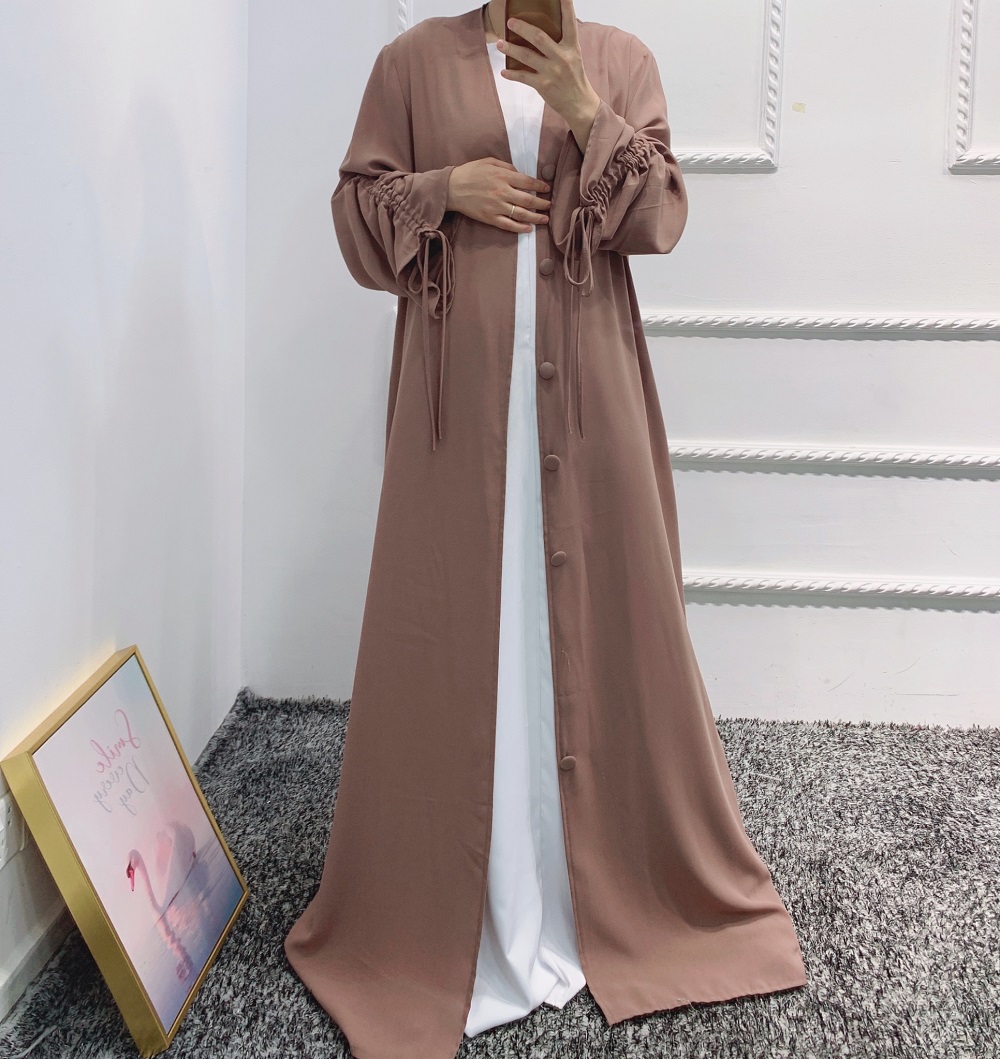 Hot sale muslim women long sleeve maxi inner wear long casual dress Islamic clothing Abaya