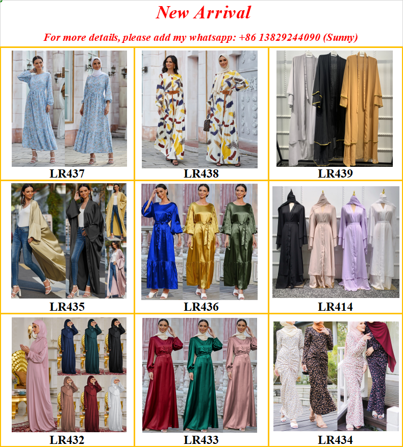 Muslim women maxi dress with lining floral print Dubai Abaya Turkey Islamic clothing Party dress