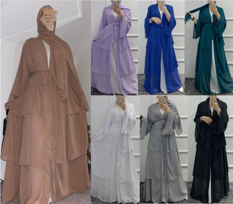 Hot sale muslim women long sleeve maxi inner wear long casual dress Islamic clothing Abaya