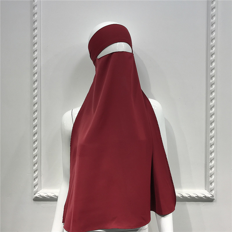 Latest Islamic scarf for women stylish solid color face cover  muslim Hijab wholesale islamic clothing