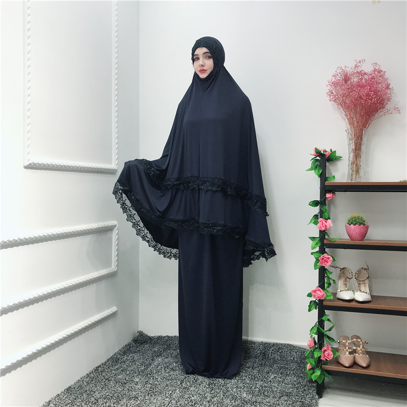 Islamic Muslim Prayer India Islamic Free size Prayer Abaya Dubai Kaftan Dress with hijab Turkish Islamic Clothing wholesale