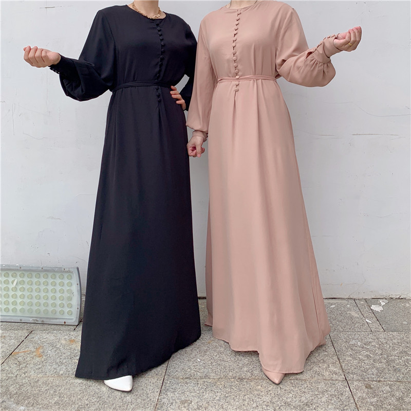 Latest Modern Chiffon Islamic dress Thick chiffon Islamic maxi abaya EID Muslim modern Chiffon Abaya For ladies