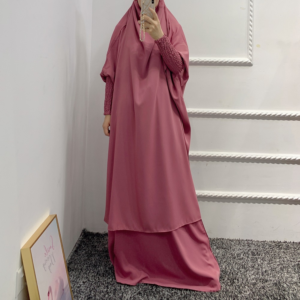 India & Pakistan Clothing 2pcs Set Dubai Muslim Prayer Abaya Khimar Jilbab Long Skirt Islamic Clothing