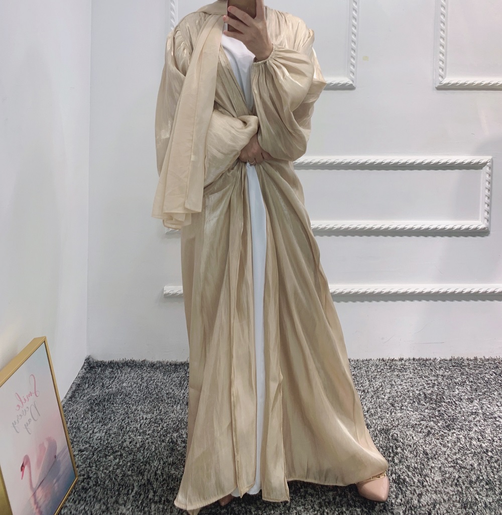 Wholesale Muslim women kimono Dubai Turkey Arabic Hijab Islamic dress Front Open Abaya