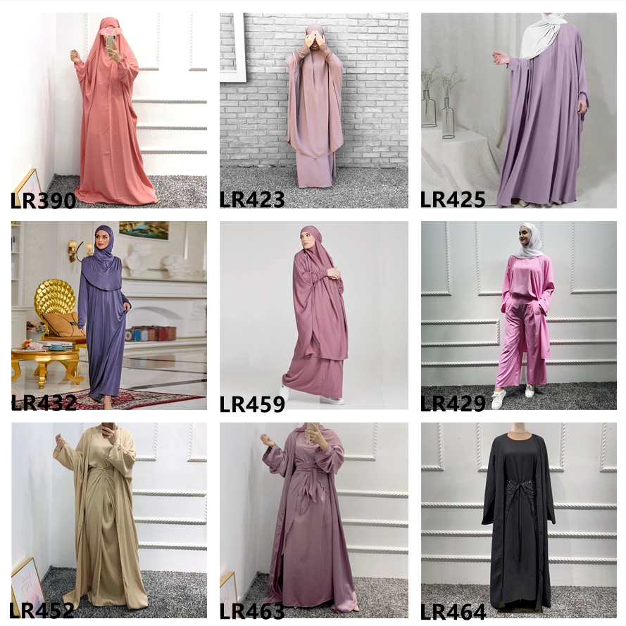 Elegant Hot Sell Ethnic Clothing Women Long Maxi Muslim Dress Thick Milk Silk Dresses Dubai Dress