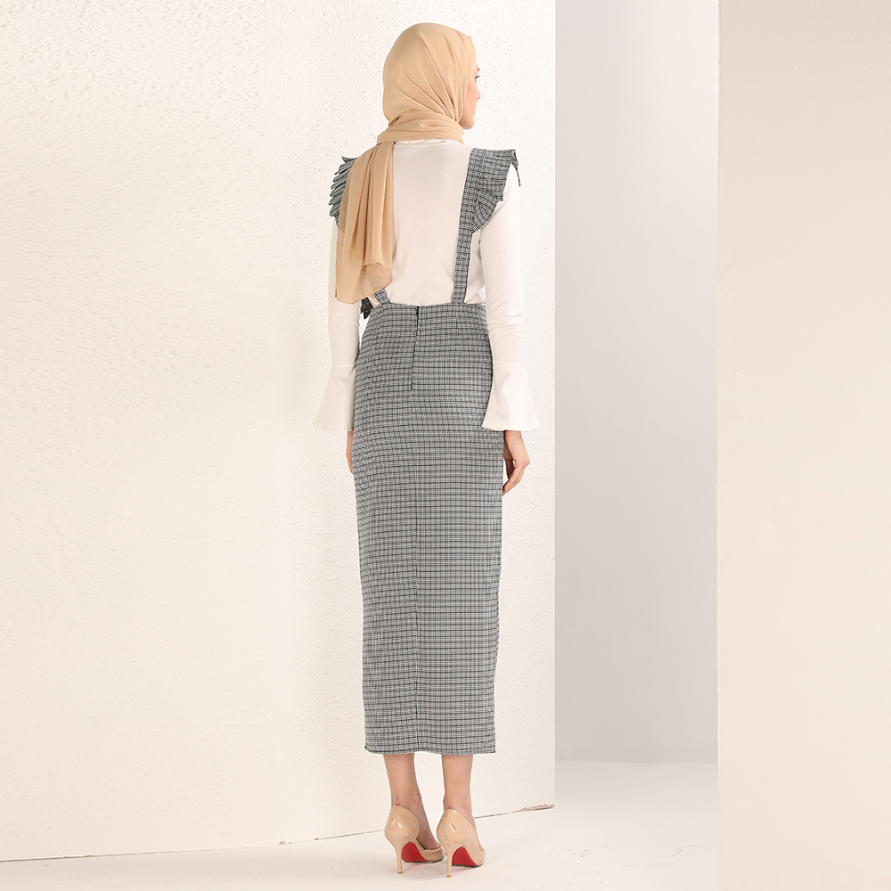 New fashion hot sell muslim women gridding half skirts