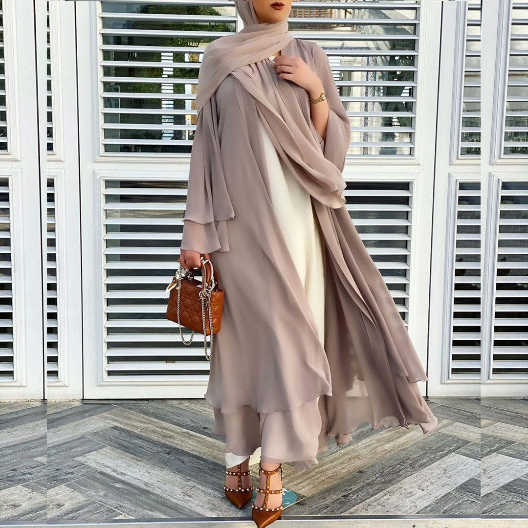 Arab Turkish Jilbabfront open abaya Islamic Dresses Dubai fancy dress abaya Mordern Islamic front open islamic abaya