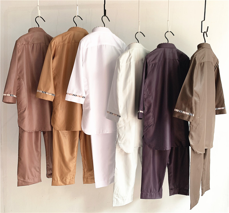 2021 Best Sale Children Muslim Clothes Thobe Robe Kids Boys Islamic Arab Clothing Jubah Kids Abaya set