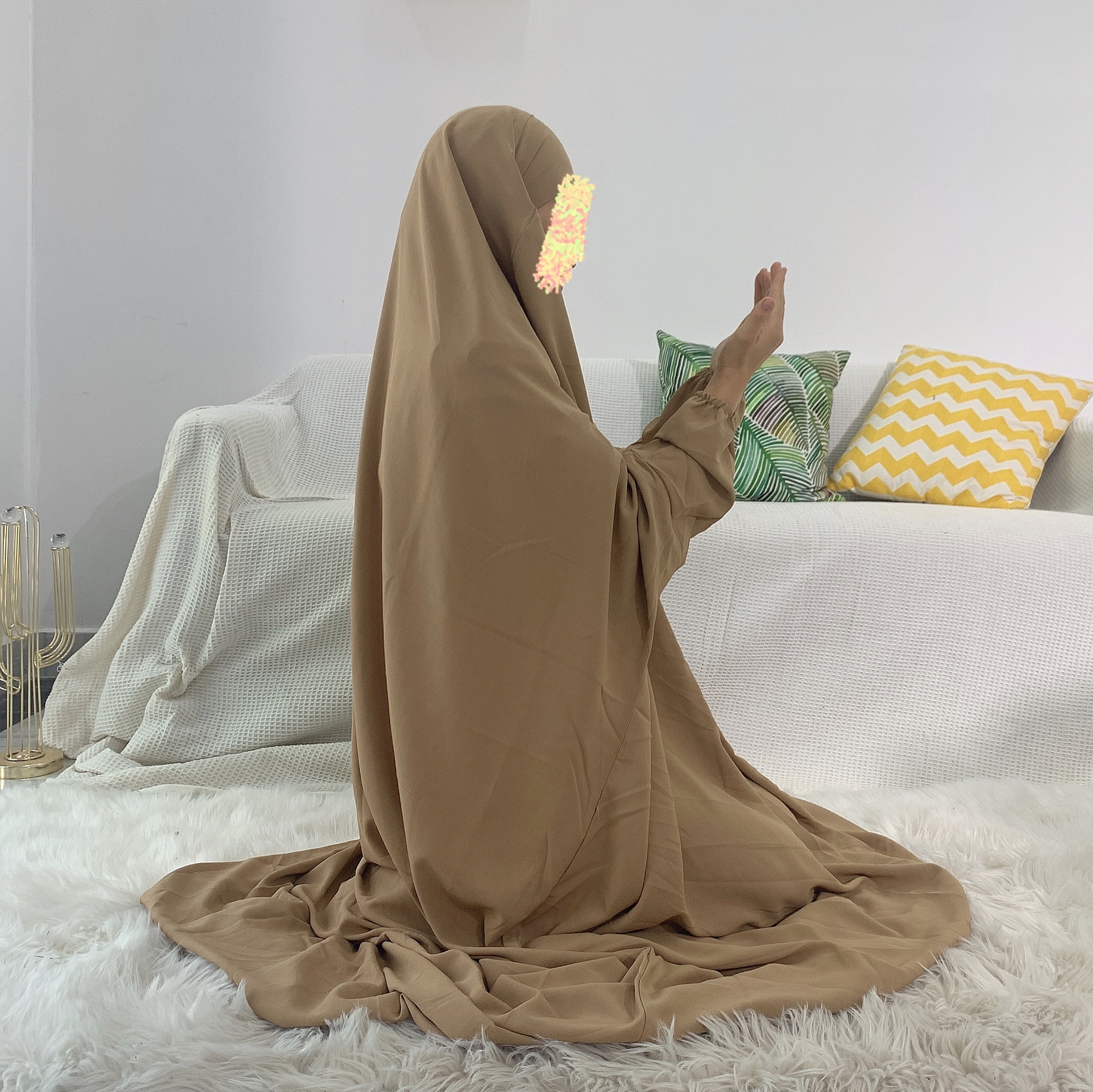 Hot selling women free size Solid Abaya Jilbab Muslim maix dress Islamic Clothing Prayer Abaya