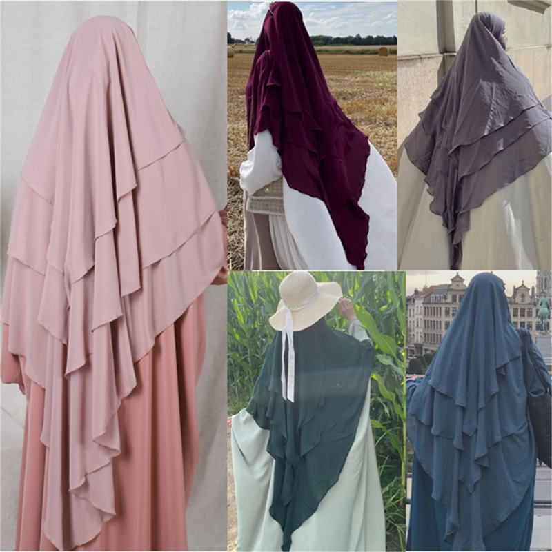 Promotion!!! High quality Dubai Islamic open abaya with ruffles Plus size Islamic Clothing Dubai Abaya Wholesale