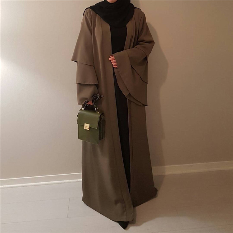 Good Looking Soft Crepe Elegant Solid Color 2019 Turkish Clothes Muslim Dress Kaftan Latest Designs 2013 Dubai Burqa Shop Abaya