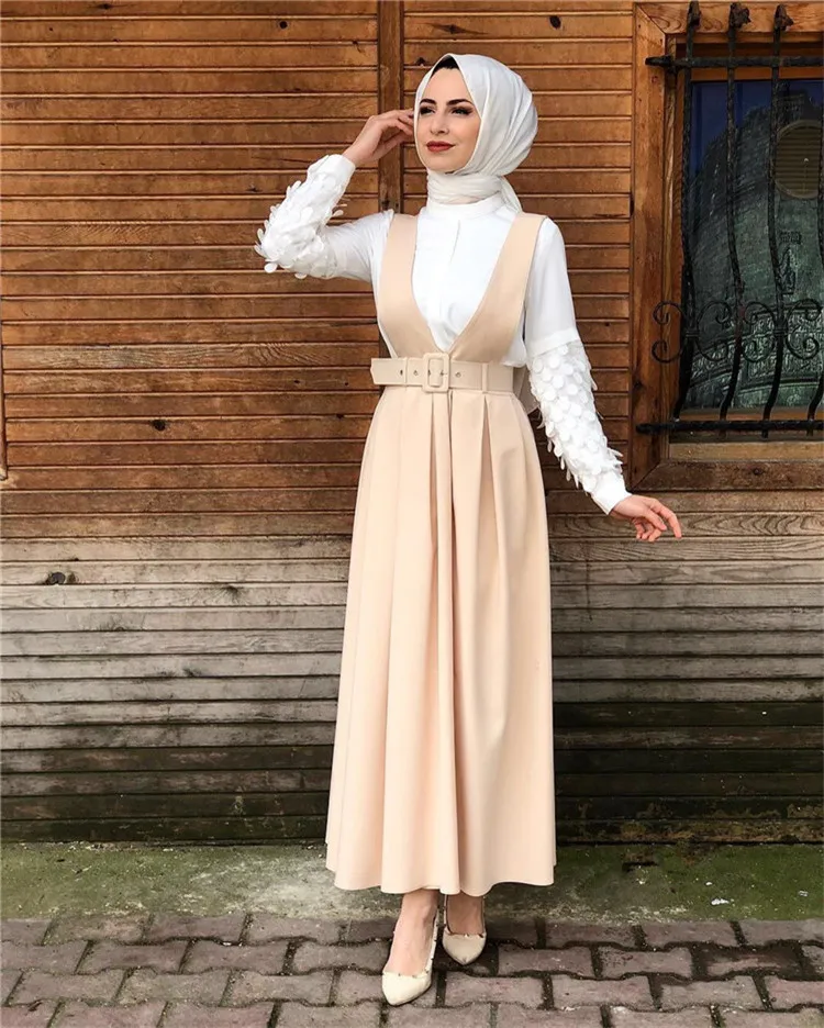 Loriya - Hot sale high quality Indonesia islamic women clothing fashionable muslim summer long suspender skirt wholesale Maxi Skirt Loriya - Hot sale high quality Indonesia islamic women clothing fashionable muslim summer long suspender skirt wholesale Maxi Skirt