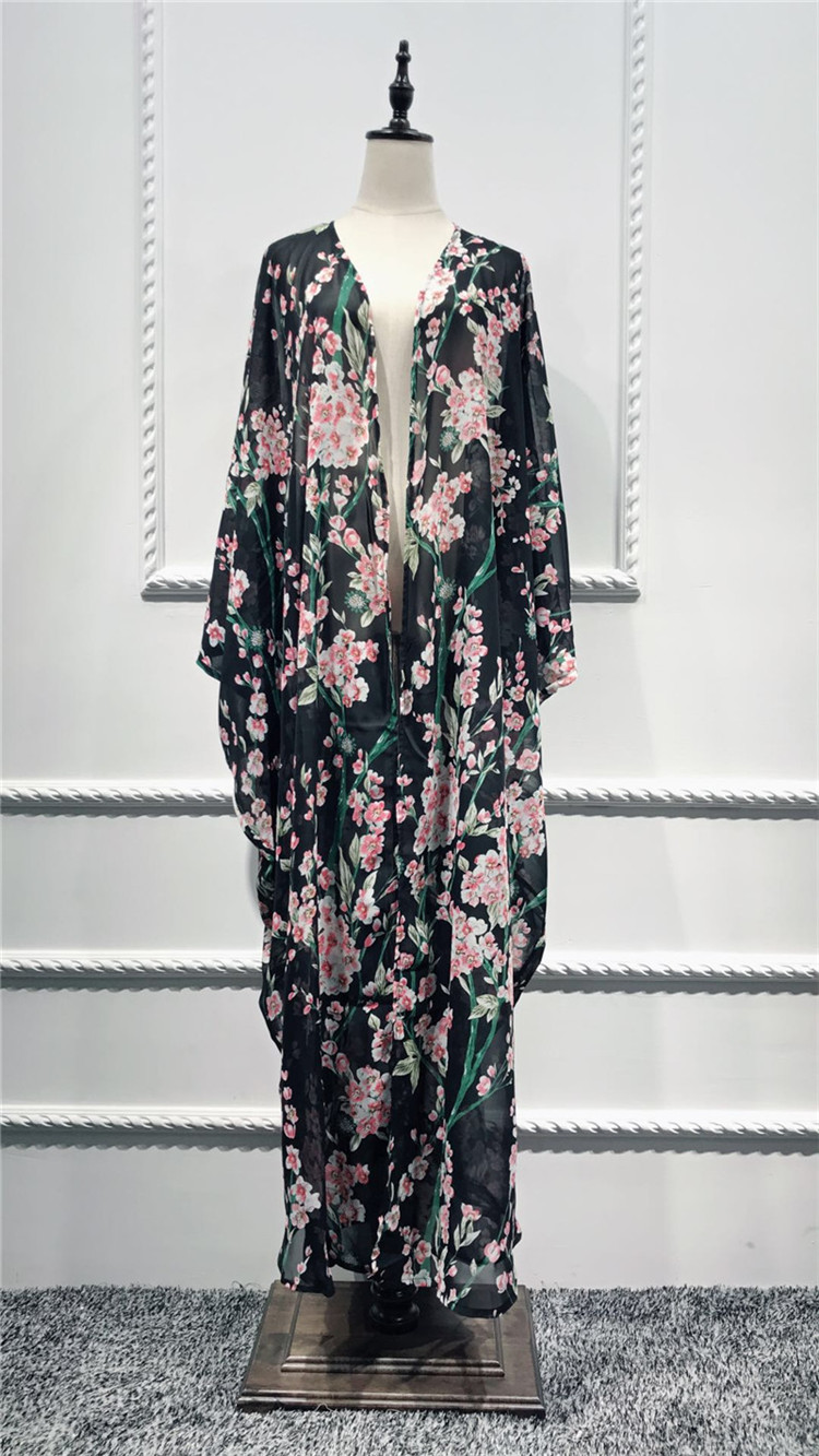 Latest Burqa Designs Chiffon Muslim Kimono Dubai Abaya Long Maxi Dress
