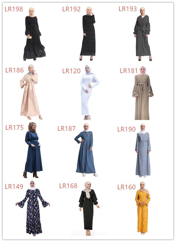 High quality New arrival Fashion Design Dubai with shinny sequin abaya muslim dubai dresses with hems Islamic shinny abaya