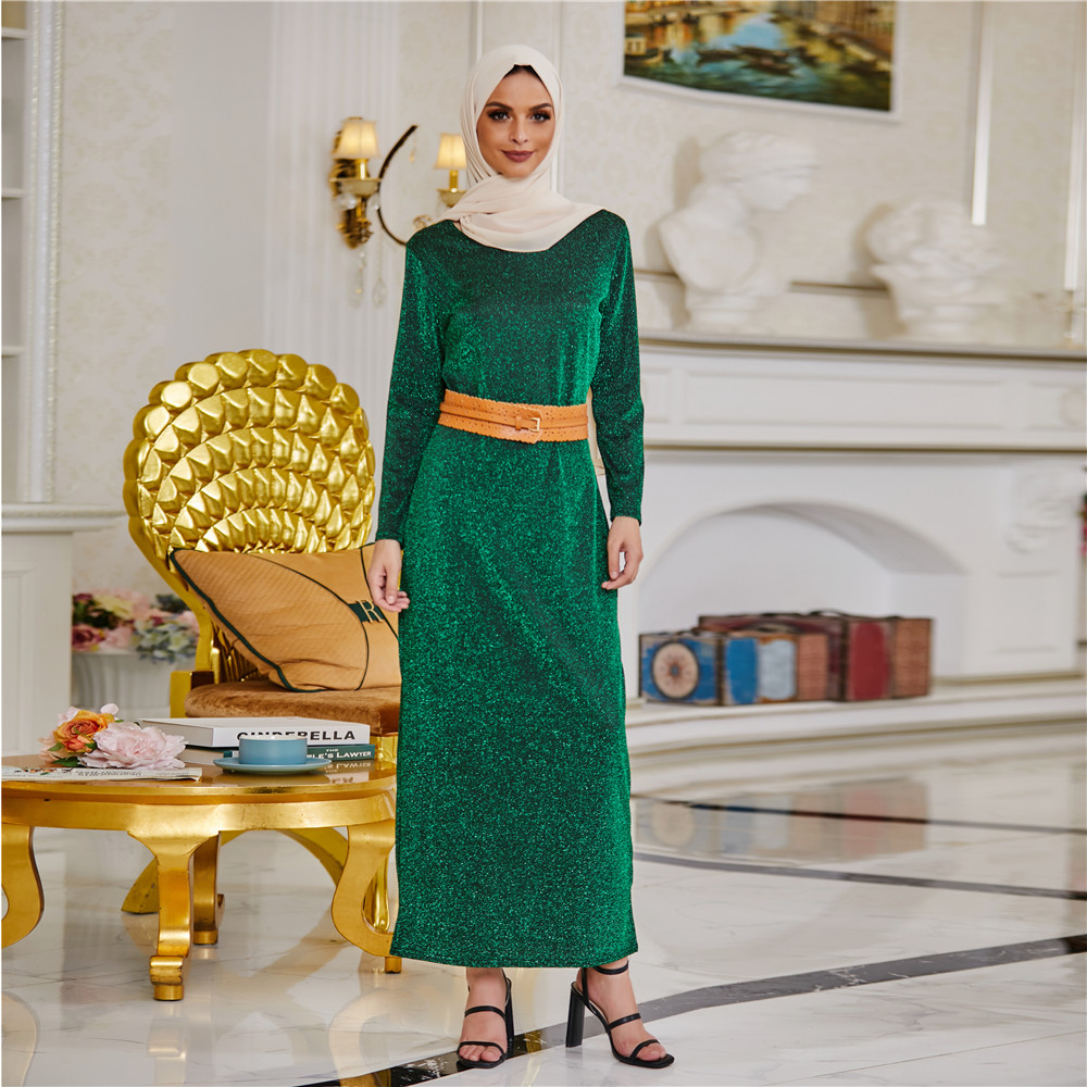 Abaya Dubai Muslim hijab dress Turkey Islamic clothing women elastic maxi dresses 2021