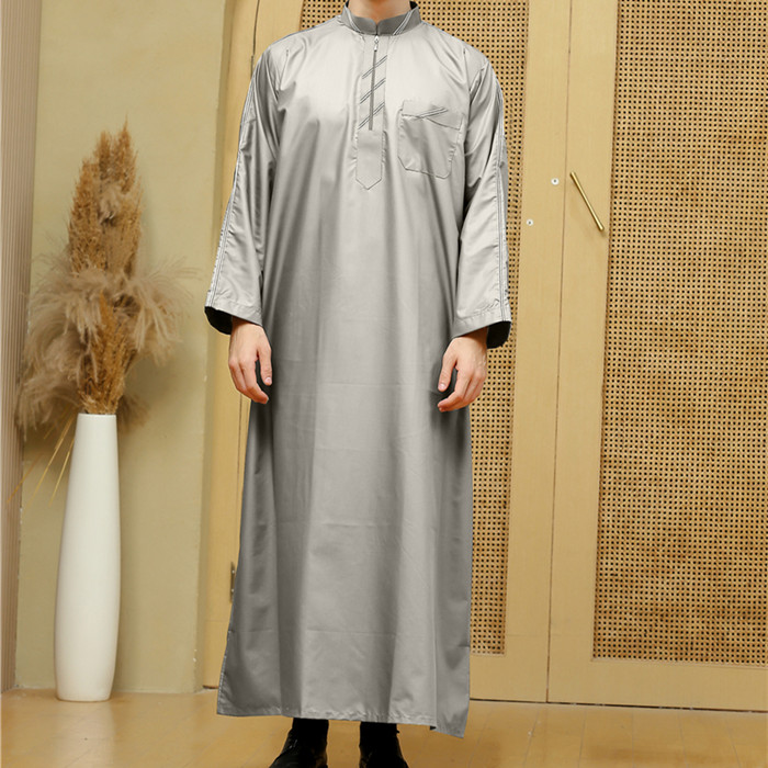 China Wholesale Manufacturer Islamic Clothing Men's Thobe New Modern Abaya In Dubai Arabic