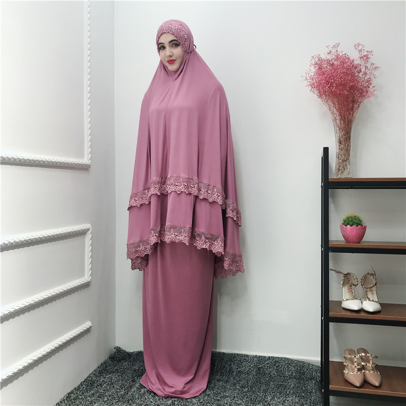 Islamic Muslim Prayer India Islamic Free size Prayer Abaya Dubai Kaftan Dress with hijab Turkish Islamic Clothing wholesale