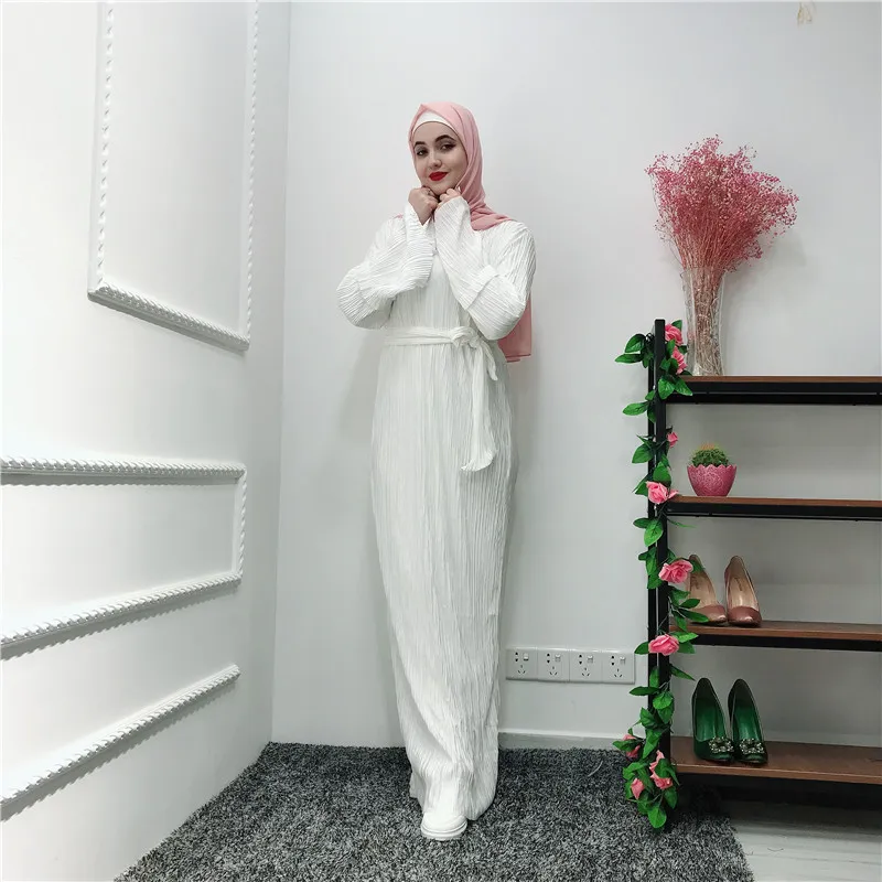 Loriya - Fashion long sleeves casual women dress arabic dubai turkish  muslim evening dress islamic abaya muslim maxi dress