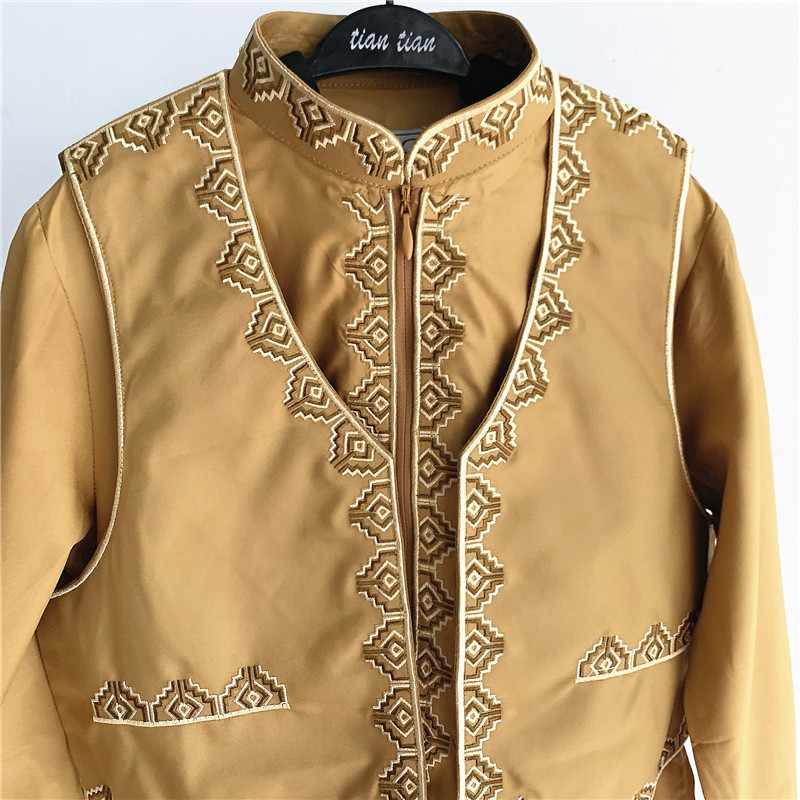 2021 Latest Hot Sale Arabian Middle Eastern Muslim kids Thobe Robe Islamic Kids Abaya Clothing for kids with embroidery pattern