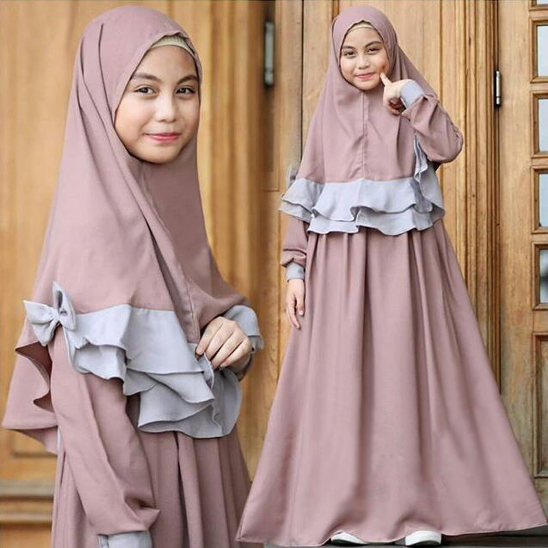 India & Pakistan Clothing Beautiful Muslim Clothing for Girls Pray Abaya for Muslim Kids