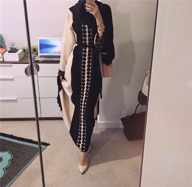 New Modest Fashion Islamic Abaya Women Embroidery Lace arabic Maxi Dresses