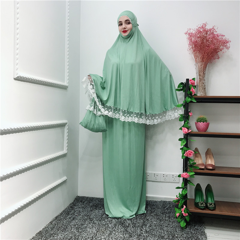 Wholesale dress skirt-set abaya long hijab khimar islamic muslim prayer dress