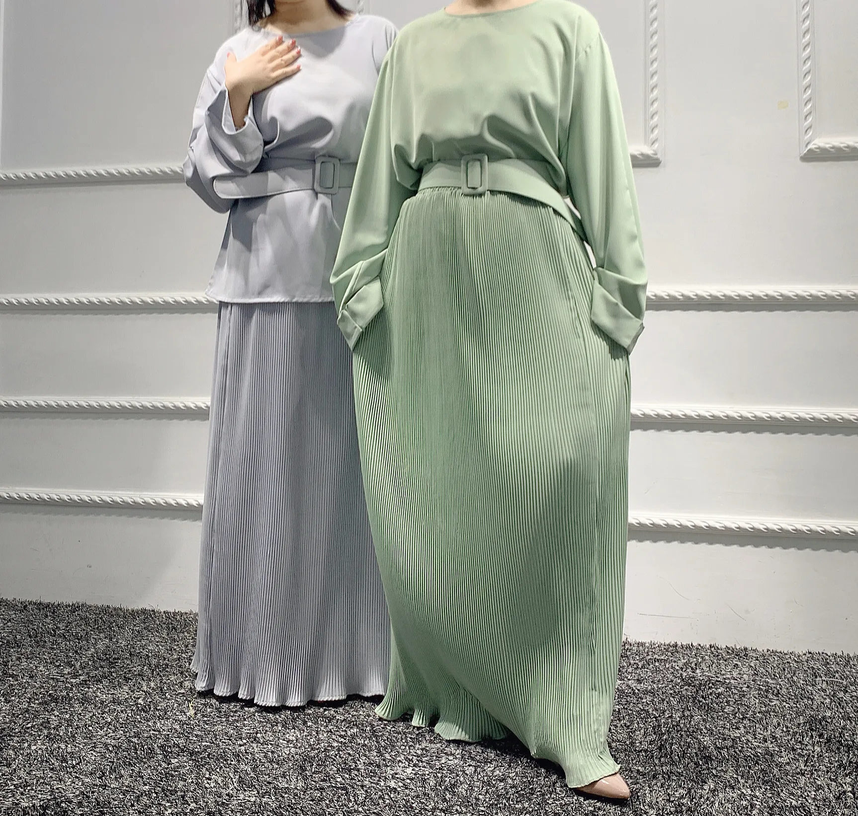 open lace back dress Side Pleated A Line Everyday Abaya Dress
