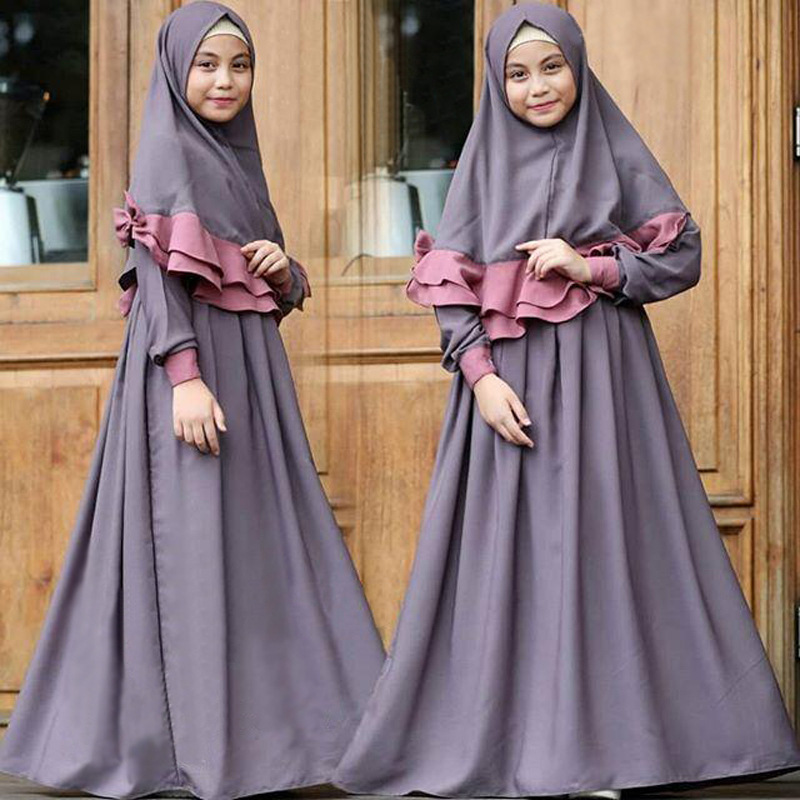 India & Pakistan Clothing Beautiful Muslim Clothing for Girls Pray Abaya for Muslim Kids