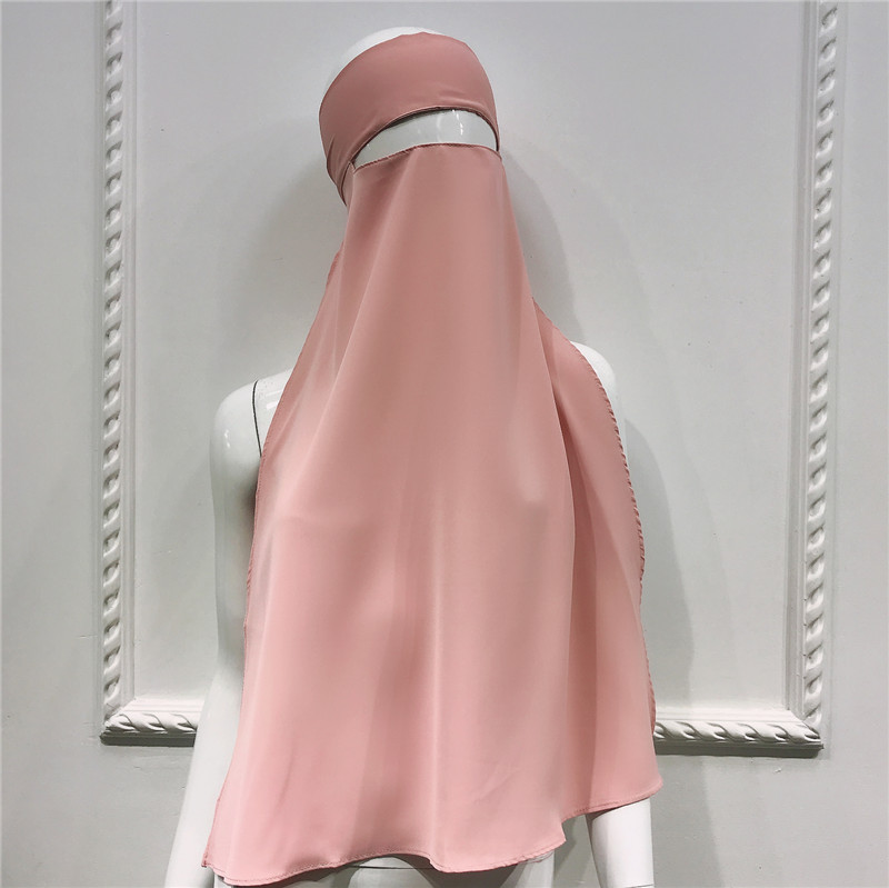 Latest Islamic scarf for women stylish solid color face cover  muslim Hijab wholesale islamic clothing