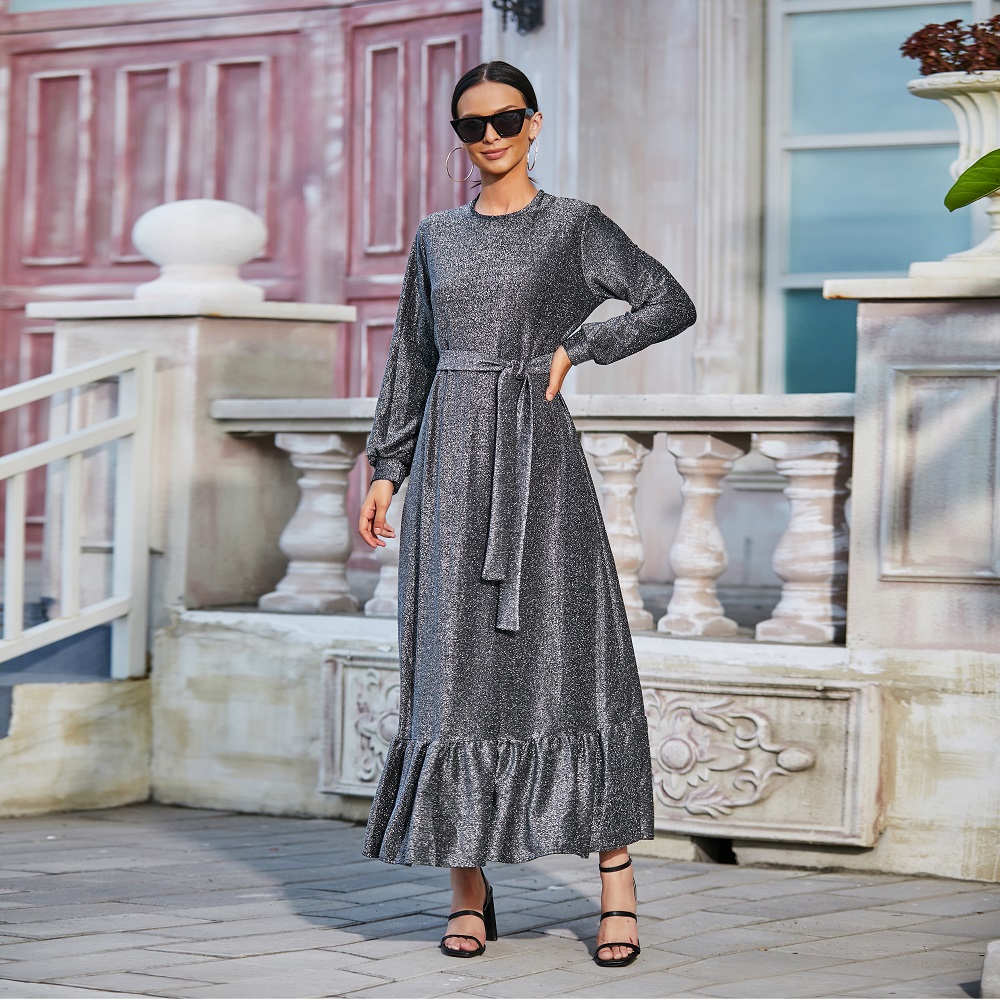 Fashion EID abaya Dubai Turkey muslim dress kaftan women glitter dress islamic clothing abaya