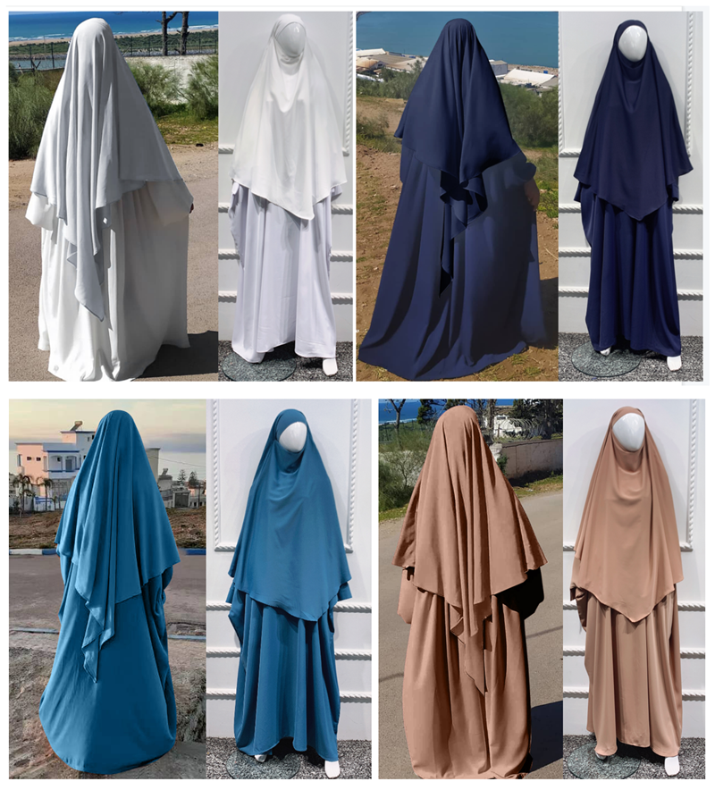 2021 EID Stylish Muslim Prayer  headscarf Islamic Khimar Headscarf  muslim women prayer clothing headscarf