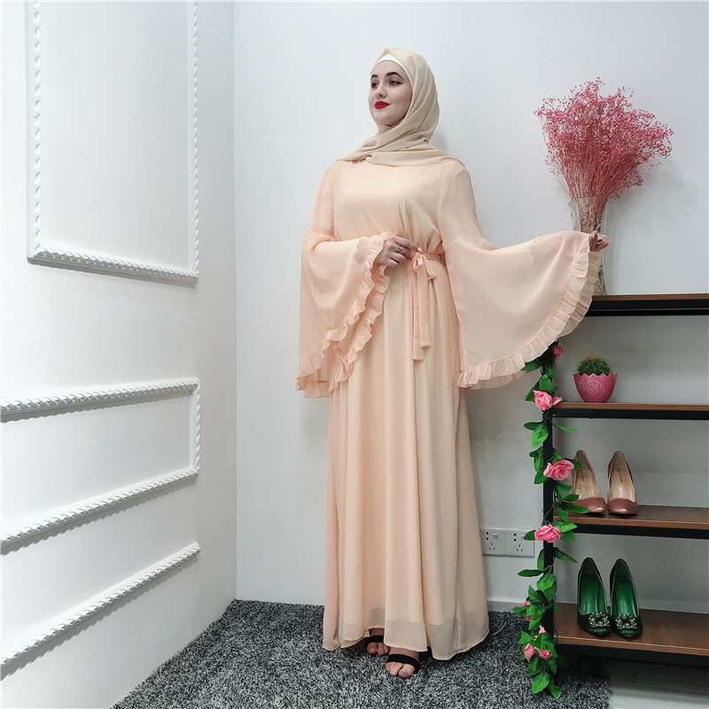 Loriya latest abaya designs Fashion Chiffon chiffon fabric Muslim abaya muslim maxi dress