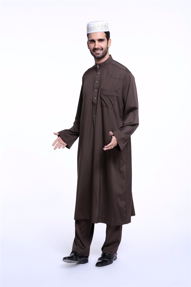 Loriya musulman hommes d gel uni Islam homme v tements manches