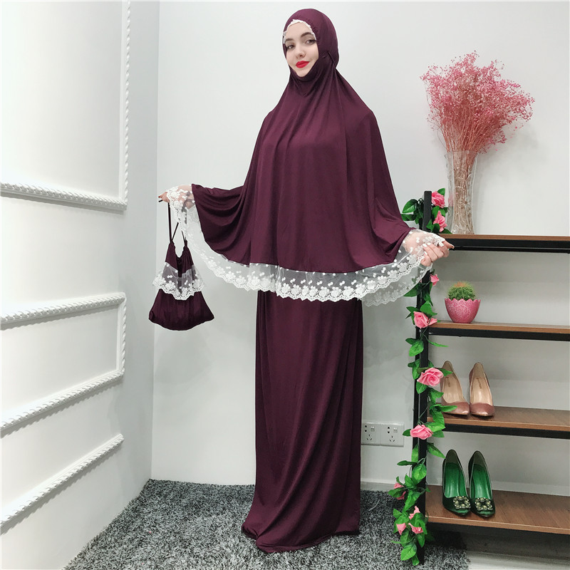 Prayer Robe, Islamic Clothing, with Scarf Together for Women Muslim Arabic Dress