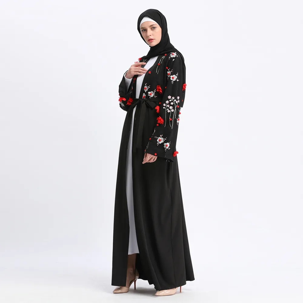 slim fit dress slacks Embroidered Caftan Sequin Abaya Turkish Long Dress Robe – Maxim Creation