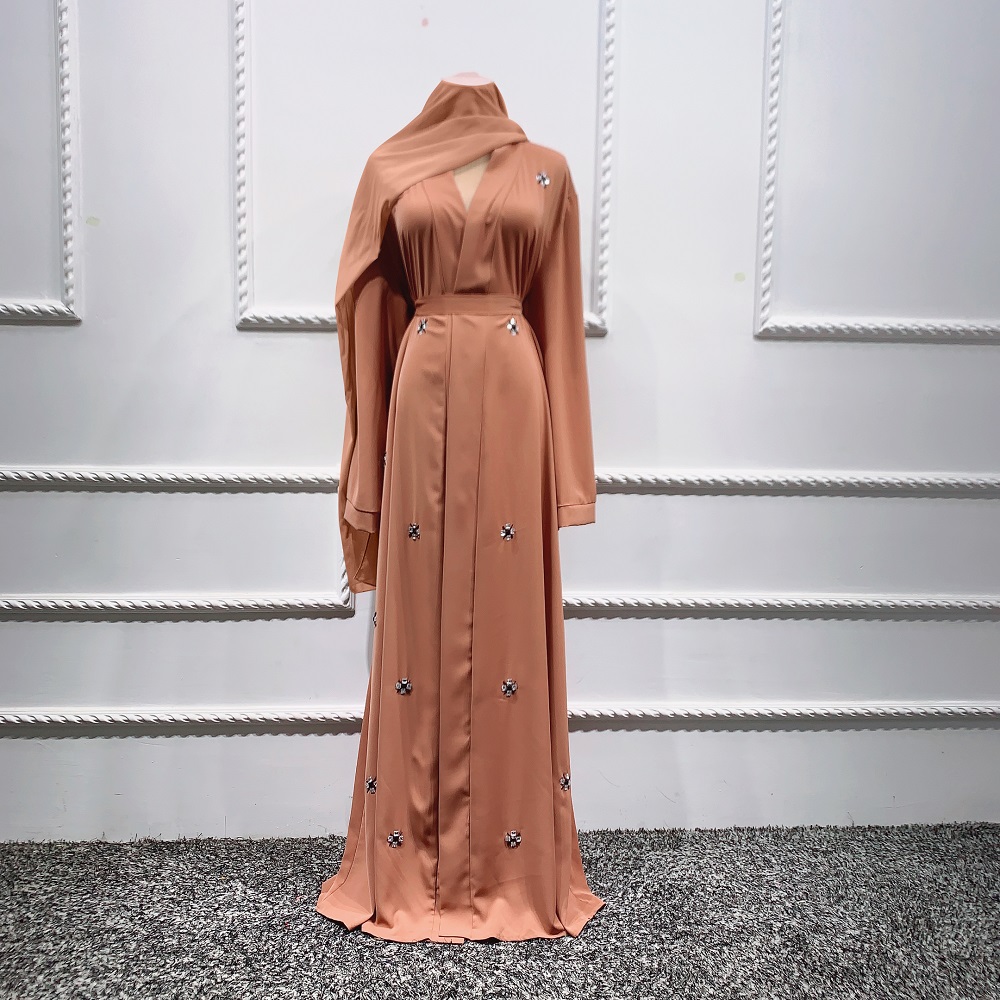 Top Selling Islamic Clothing Nida Muslim Open Abaya with Long Sleeve Kimono Islamic Dress