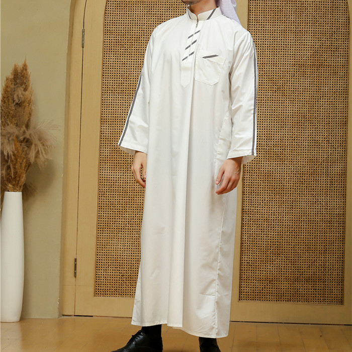 China Wholesale Manufacturer Islamic Clothing Men's Thobe New Modern Abaya In Dubai Arabic