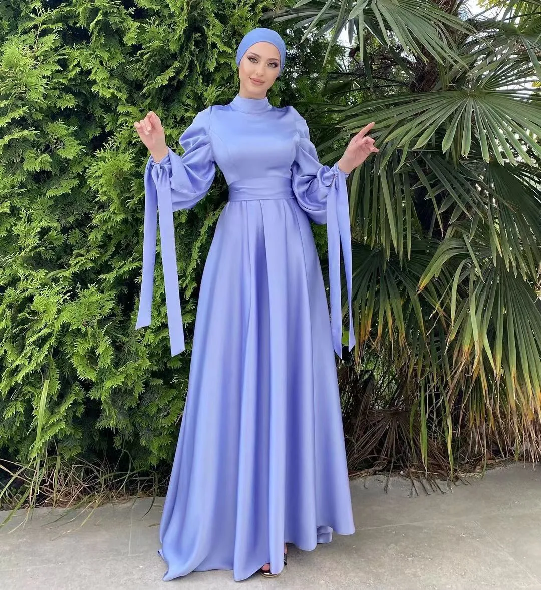 Loriya - 2022 latest design muslim prom dresses satin abaya dubai muslim  dress maxi long dress islamic clothing muslim maxi dress
