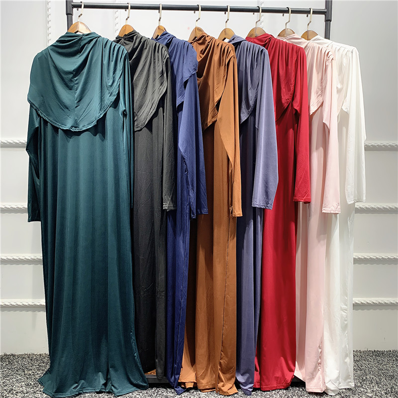 Islamic Clothing India  Newest Fashion Design Solid Color Elastic High Waist Pleated Flared Muslim Long Maxi Pants for women