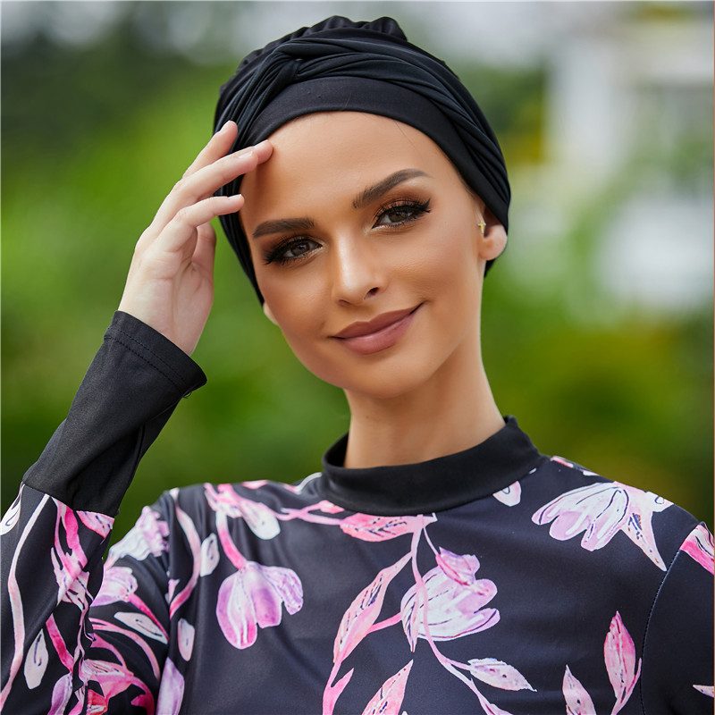 Muslim swimwear women modest hijab long sleeves sport swimsuit 3pcs Islamic clothing bathing suit