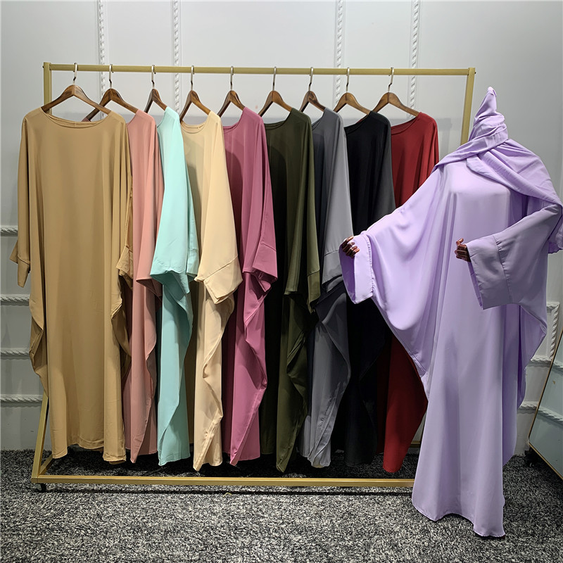 Wholesale New arrival Abayas women open Kimono Muslim EID Islamic Clothing Solid color maxi dress
