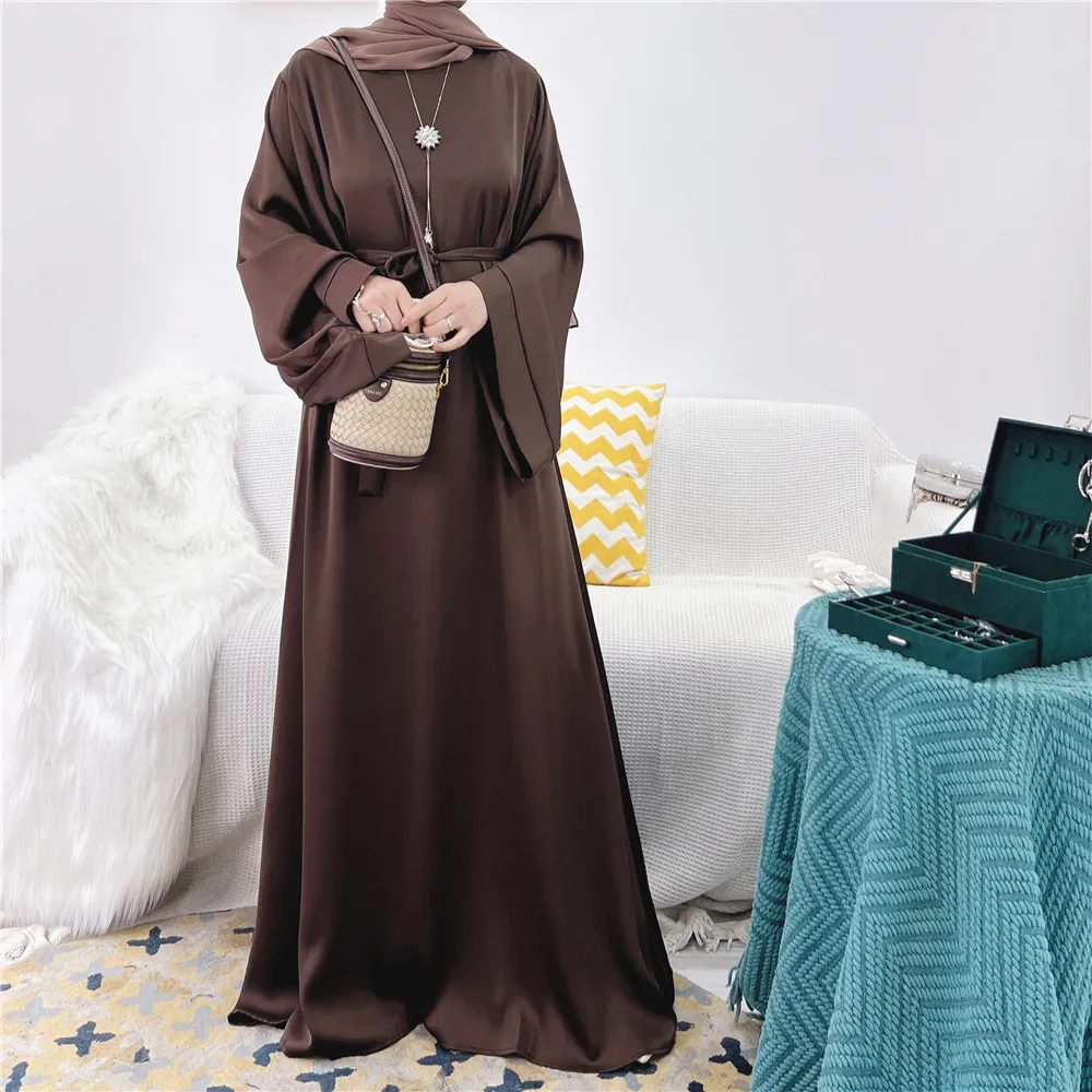 Loriya - High quality traditional muslim clothing plain satin jilbab maxi  dress muslim abaya casual dress wholesale Top Selling Items