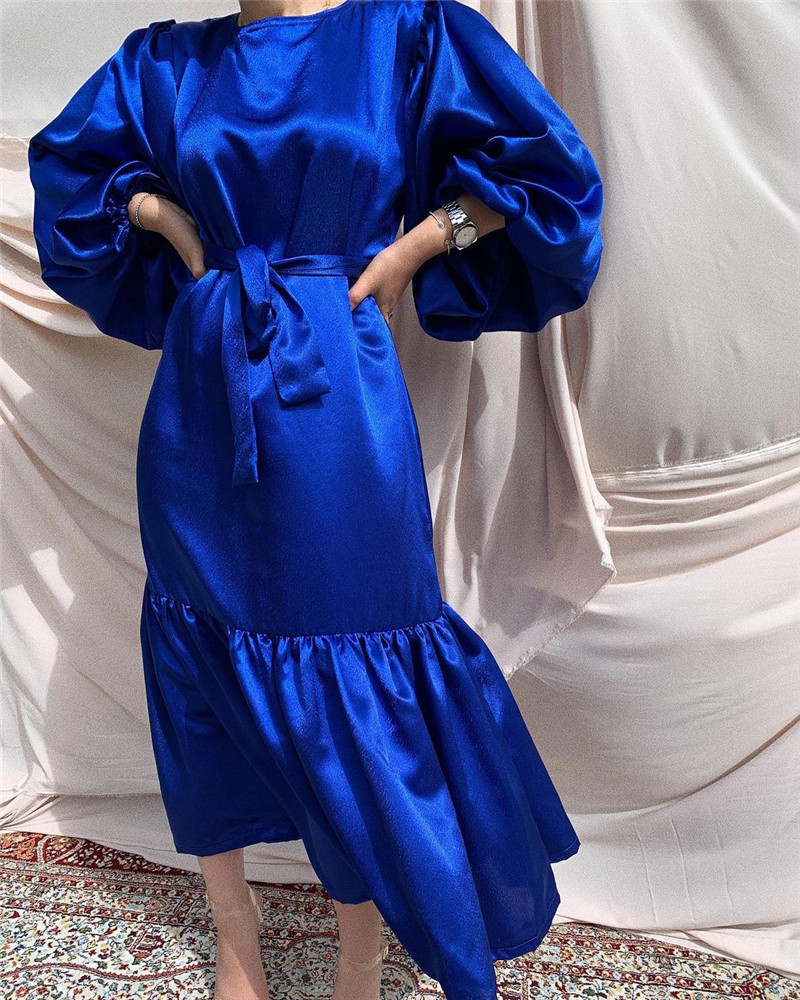 2021 Islamic Plus size dress with Ruffles India Dubai ethnic clothing wholesale Muslim Dubai Turkey Islamic clothing for women